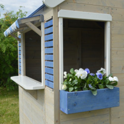 Cabane de jeux en bois pour enfants 120x120x155cm Delfin Wendi Toys