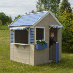 Cabane de jeux en bois pour enfants 120x120x155cm Delfin Wendi Toys