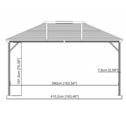 Tonnelle de jardin Ventura 296x423cm en aluminium thermolaqué – SOJAG