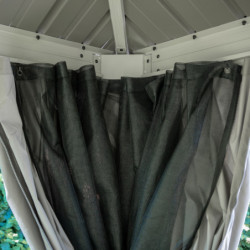 Tonnelle Messina 298x363cm en aluminium laqué champagne - SOJAG