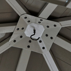 Tonnelle Messina 298x363cm en aluminium laqué champagne - SOJAG