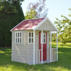 Cabane de jeux en bois pour enfants 120x120x155cm Fuchs de Wendi Toys