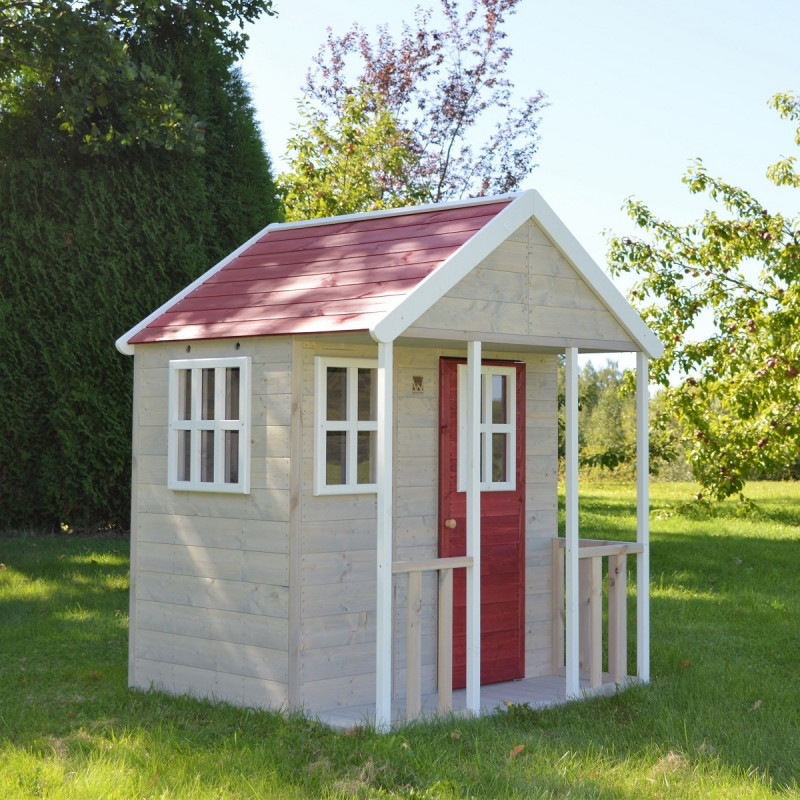 Cabane de jeux en bois pour enfants 120x120x155cm Fuchs de Wendi Toys