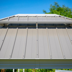 Tonnelle Messina 363x483cm en aluminium laqué champagne - SOJAG