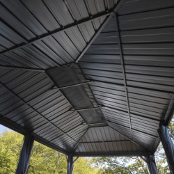 Tonnelle Messina 363x598cm en aluminium anthracite - SOJAG