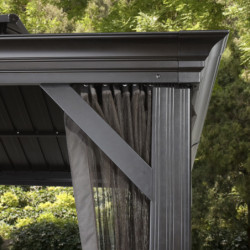 Tonnelle Messina 363x598cm en aluminium anthracite - SOJAG