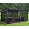 Pergola Meridien aluminium anthracite et polycarbonate 8mm SOJAG