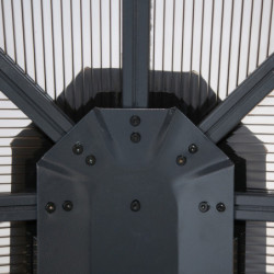 Pergola Savino aluminium anthracite et polycarbonate 8mm SOJAG
