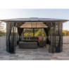 Pergola Savino aluminium anthracite et polycarbonate 8mm SOJAG