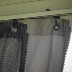 Rideaux en polyester champagne pour pergola Messina 10x12  SOJAG