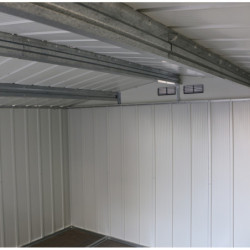 Abri en métal anthracite Colussus 9,72m² - parois hautes DURAMAX