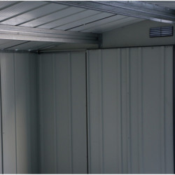 Abri en métal anthracite Colussus 11,69m² - Parois hautes DURAMAX