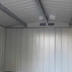 Abri en métal anthracite Colussus 11,69m² - Parois hautes DURAMAX