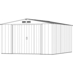 Abri en métal anthracite Colussus 11,69m² - Parois hautes DURAMAX