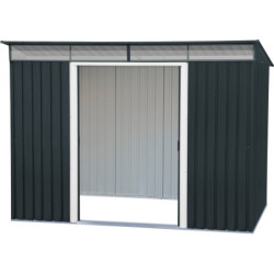 Abri en métal anthracite avec Skylight 4,84m² DURAMAX