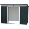 Abri en métal anthracite avec Skylight 4,84m² DURAMAX