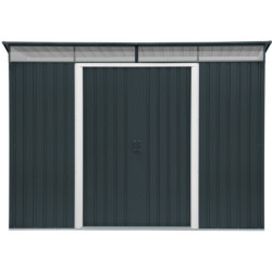 Abri en métal anthracite avec Skylight 4,84m² DURAMAX