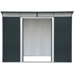 Abri en métal anthracite avec Skylight 4,84m² DURAMAX