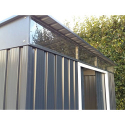 Abri en métal anthracite avec Skylight 4,84m² DURAMAX