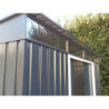 Abri en métal anthracite avec Skylight 4,84m² DURAMAX