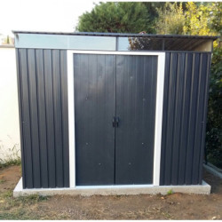 Abri en métal anthracite avec Skylight 4,84m² DURAMAX