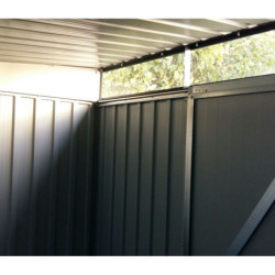 Abri en métal anthracite avec Skylight 4,84m² DURAMAX
