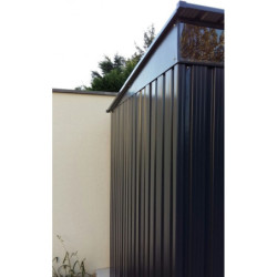 Abri en métal anthracite avec Skylight 4,84m² DURAMAX