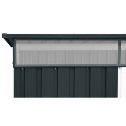 Abri en métal anthracite avec Skylight 4,84m² DURAMAX