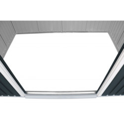 Abri en métal anthracite avec Skylight 4,84m² DURAMAX
