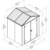 Abri de jardin 2,8m² en polycarbonate RUBICON - Palram - Canopia