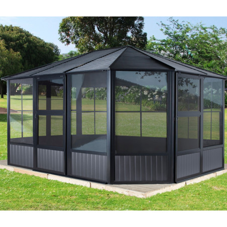 Pavillon Charlestone de SOJAG 384x489cm en aluminium et acier