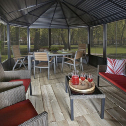 Pavillon Charlestone de SOJAG 384x594cm en aluminium et acier