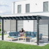 Pergola Yamba 14,6m² en aluminium anthracite avec store - SOJAG
