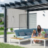 Pergola Yamba 14,6m² en aluminium anthracite avec store - SOJAG