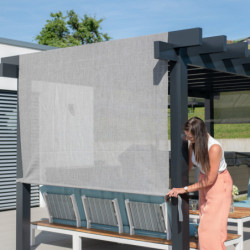 Pergola Yamba 14,6m² en aluminium anthracite avec store - SOJAG