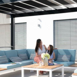 Pergola Yamba 14,6m² en aluminium anthracite avec store - SOJAG