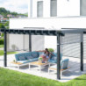 Pergola Yamba 14,6m² en aluminium anthracite avec store - SOJAG