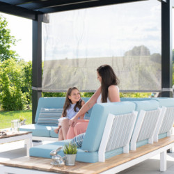 Pergola Yamba 14,6m² en aluminium anthracite avec store - SOJAG