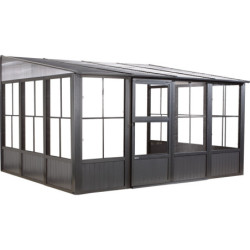 Pavillon adossé Charlestone SOJAG 309x404cm en aluminium et acier