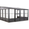 Pavillon adossé Charlestone SOJAG 309x404cm en aluminium et acier
