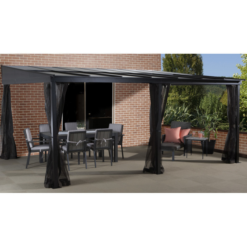 Tonnelle 424x296cm St. Barth aluminium et polycarbonate SOJAG