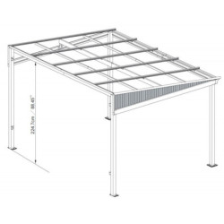 Tonnelle 424x296cm St. Barth aluminium et polycarbonate SOJAG