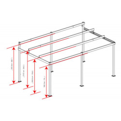 Tonnelle 484x363cm St. Barth aluminium et polycarbonate SOJAG