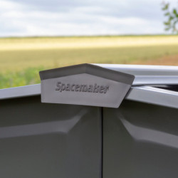 Petit abri 1,5m² en acier galvanisé gris anthracite - Spacemaker