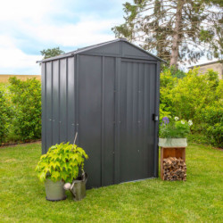 Petit abri 1,5m² en acier galvanisé gris anthracite - Spacemaker