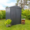 Petit abri 1,5m² en acier galvanisé gris anthracite - Spacemaker