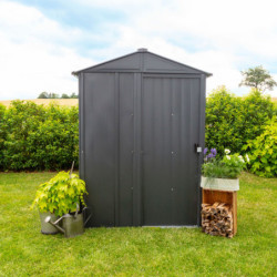 Petit abri 1,5m² en acier galvanisé gris anthracite - Spacemaker