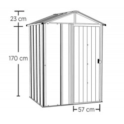 Petit abri 1,5m² en acier galvanisé gris anthracite - Spacemaker