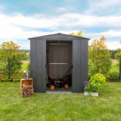Petit abri 2,5m² en acier galvanisé gris anthracite - Spacemaker