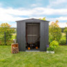 Petit abri 2,5m² en acier galvanisé gris anthracite - Spacemaker
